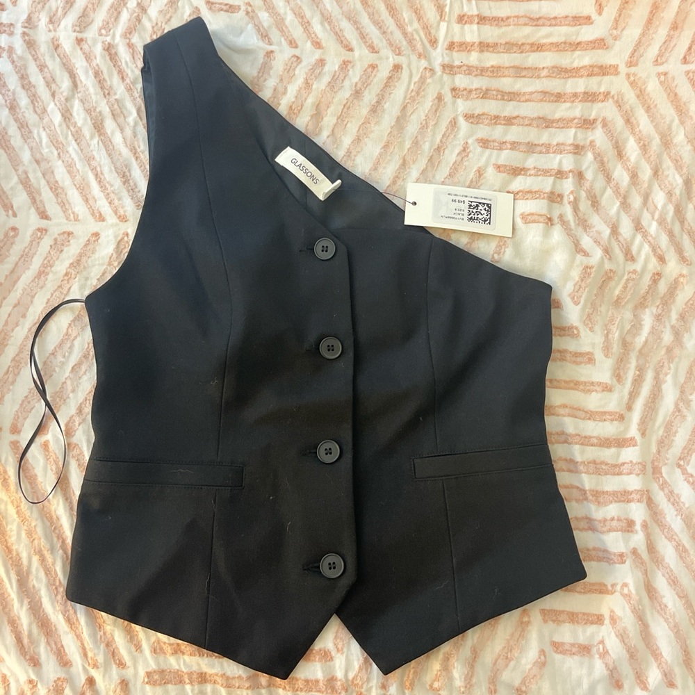 One shoulder vest Glassons